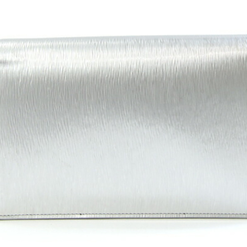 Prada Shoulder Bag 1BP016 Silver Leather Pochette Wallet Women's PRADA - Picture 2 of 9